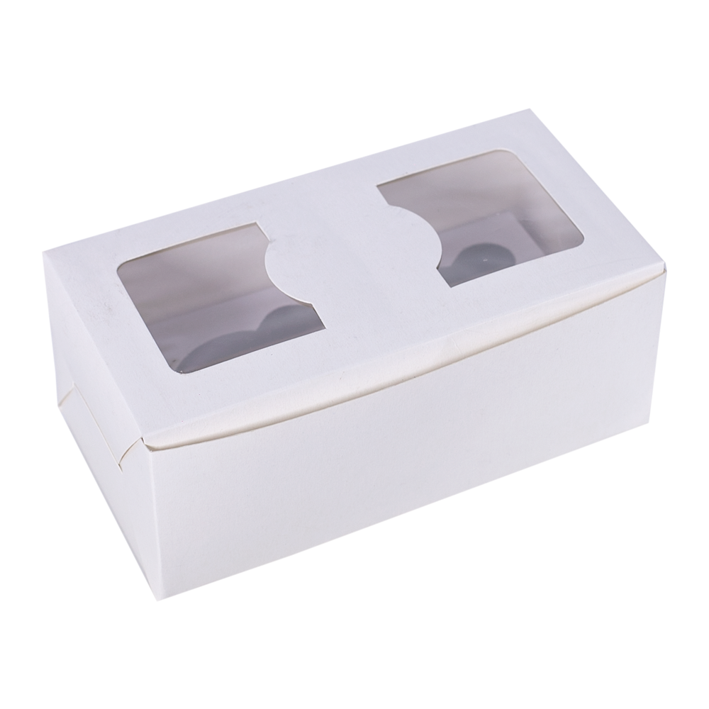 Cupcake Box 2 Cavity (18.5x9x7.5)cm