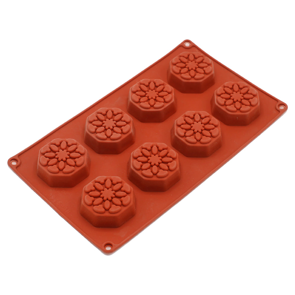 Round Tart Silicone Baking Mold 8 Cavity