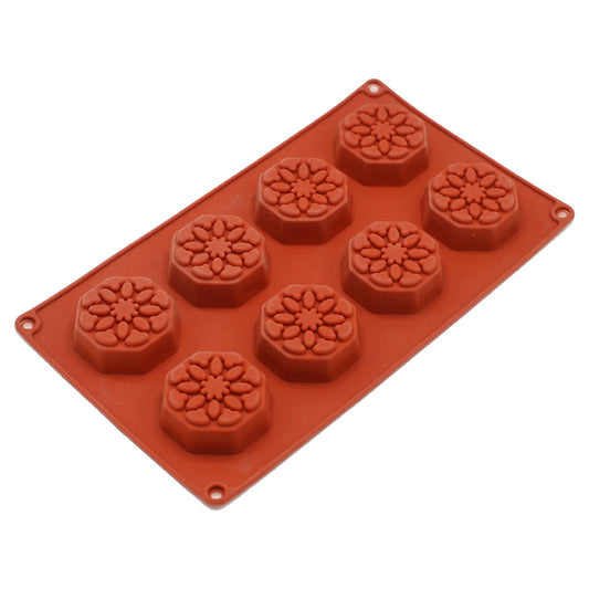 Round Silicone Baking Mold 8 Cavity