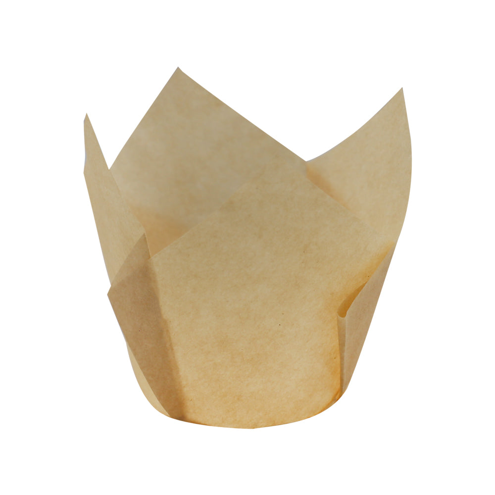 Light Brown Tulip Cupcake Liner 50Pcs Set