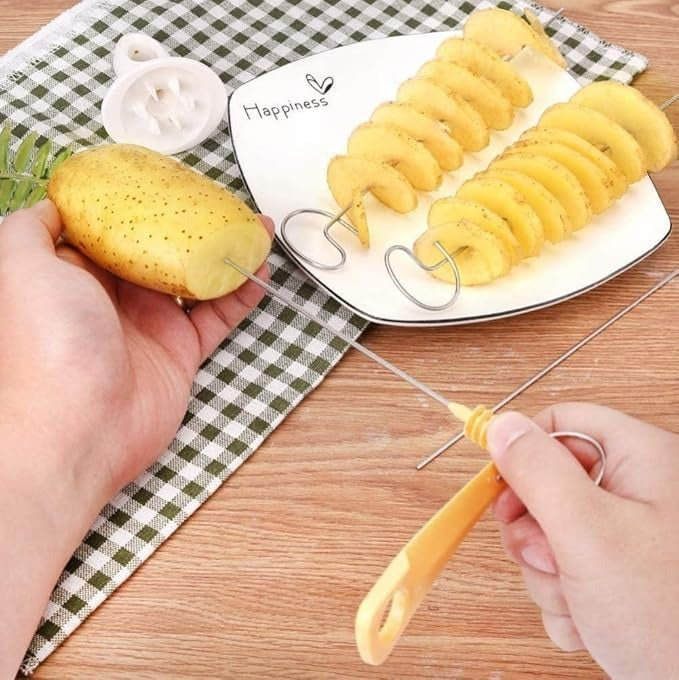 Mannual Spiral Potato Cutter 4Pcs Set
