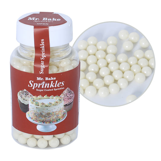MR Bake Large Off-White Edible Pearl - 90g Jar