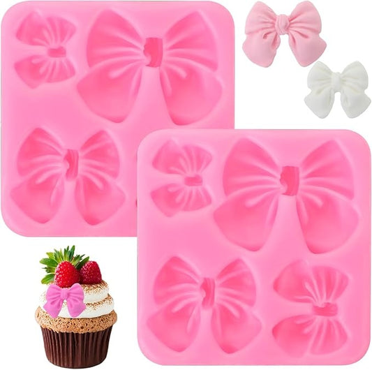 Bow Silicone Fondant Mold 4 Cavity