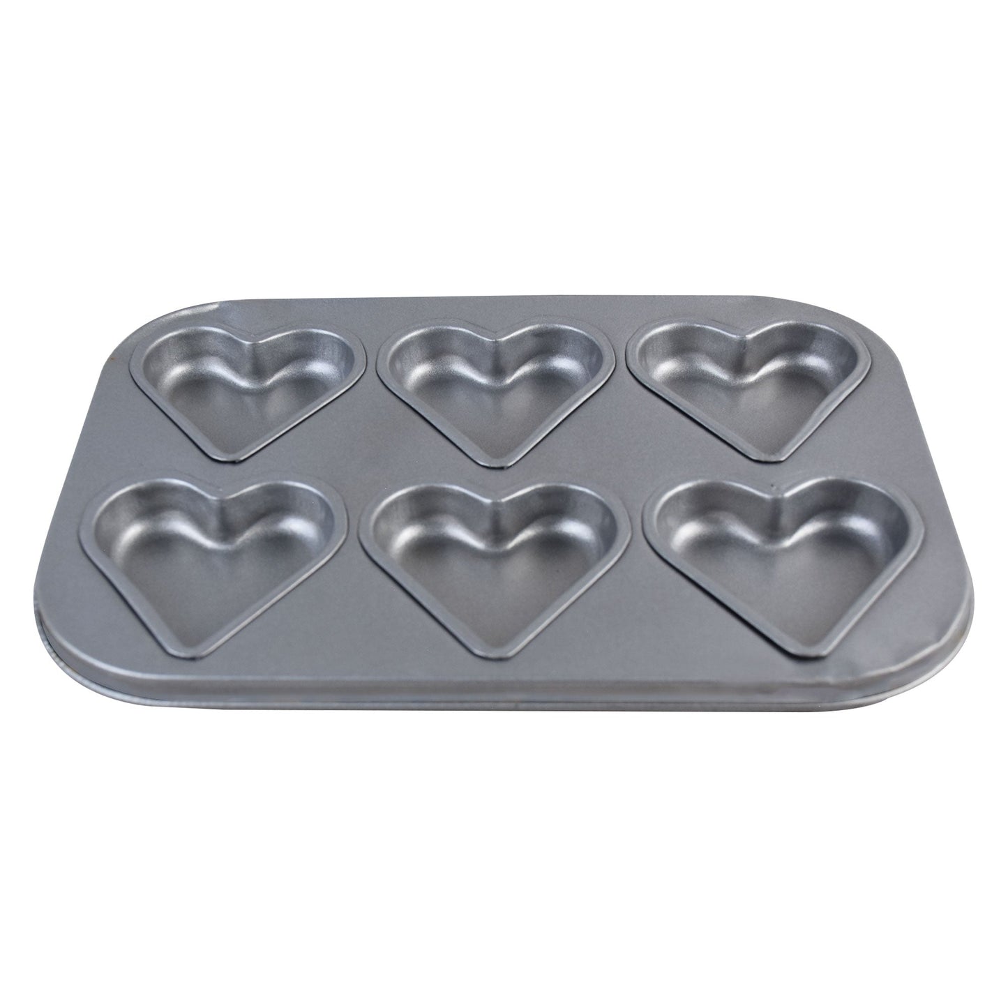 Heart Muffin Tray Non Stick 6 Cavity
