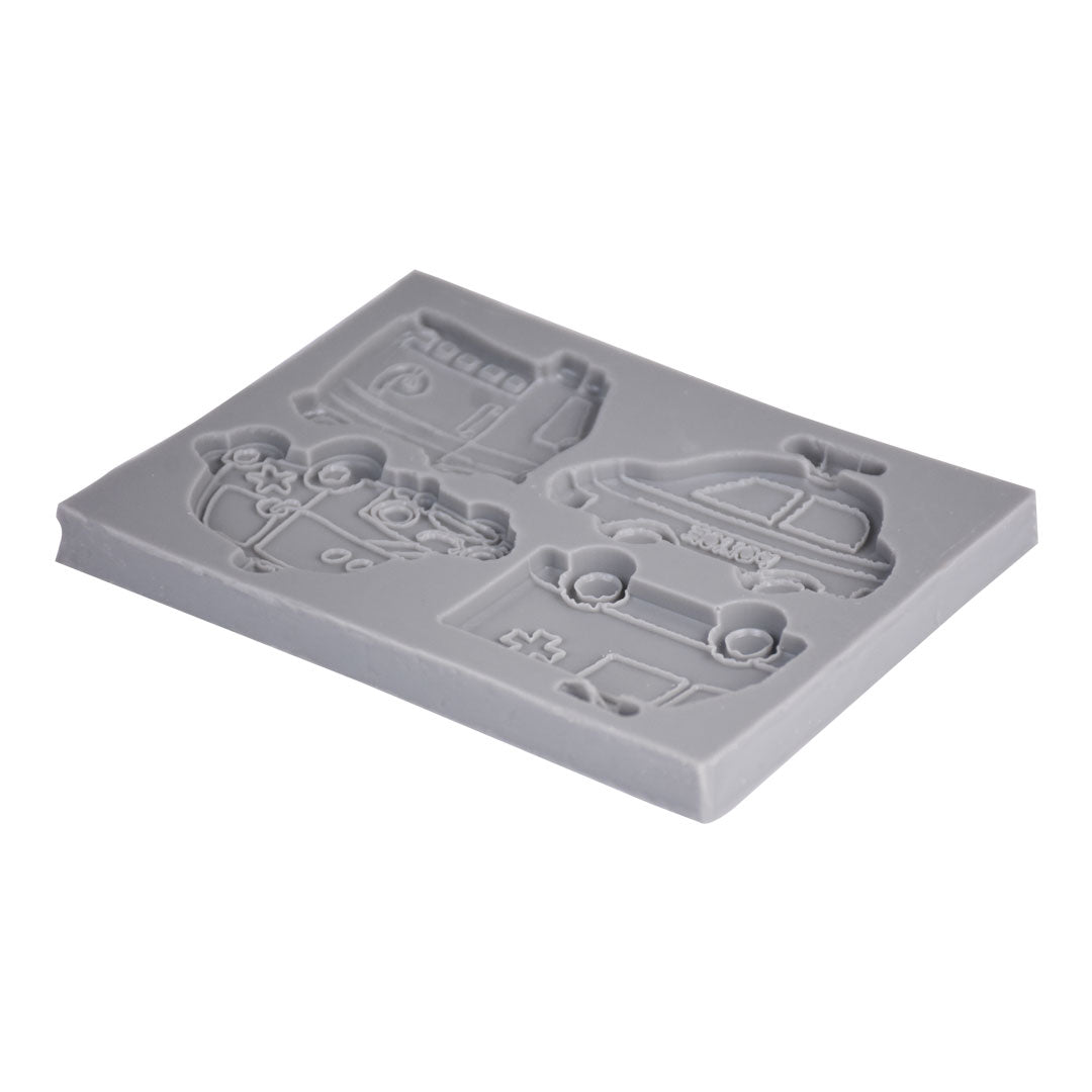 Land Transport Silicone Fondant Mold 4 Cavity