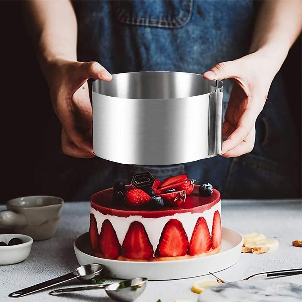 Stretchable (16-30cm) Mousse Cake Ring Stainless Steel