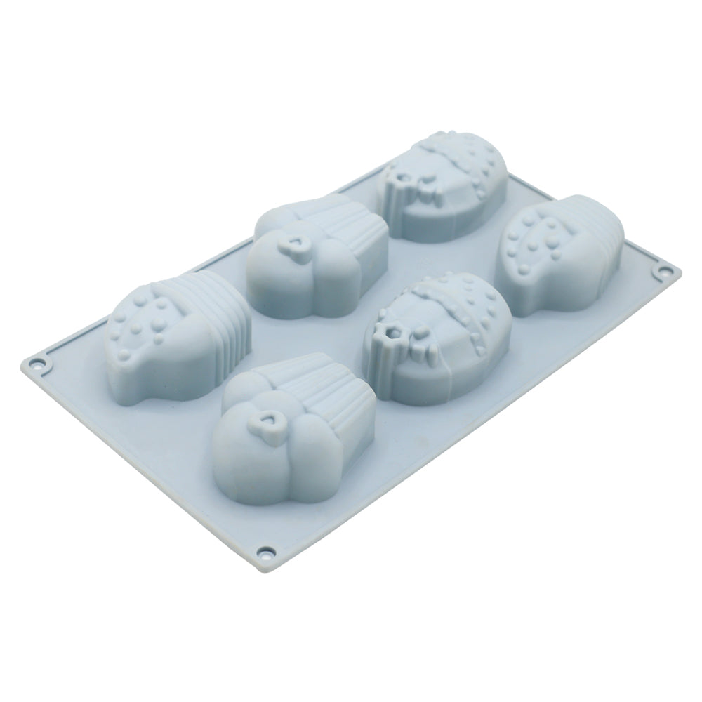 Multi Design Cupcake And Icecream Silicone Mold 6 Cavity