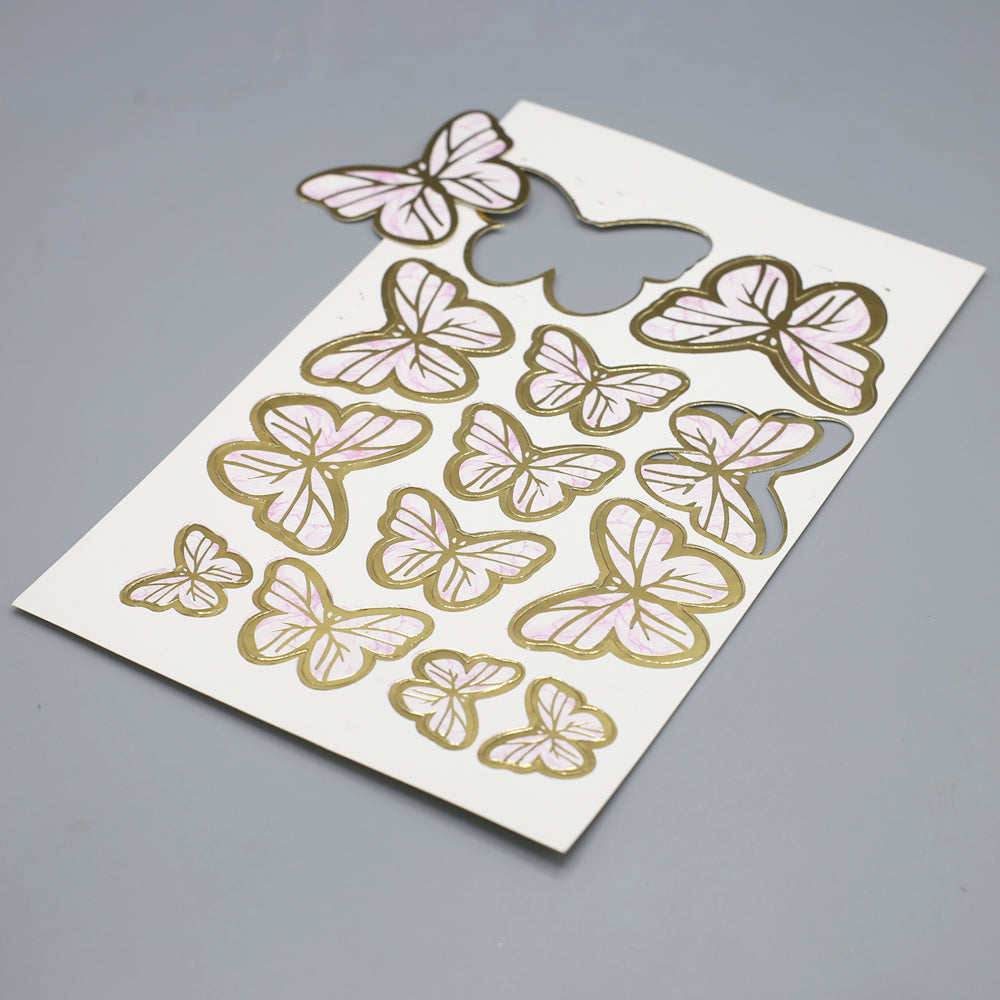 Shade Pink Color Butterflies Cake Topper 13 Pcs Pack