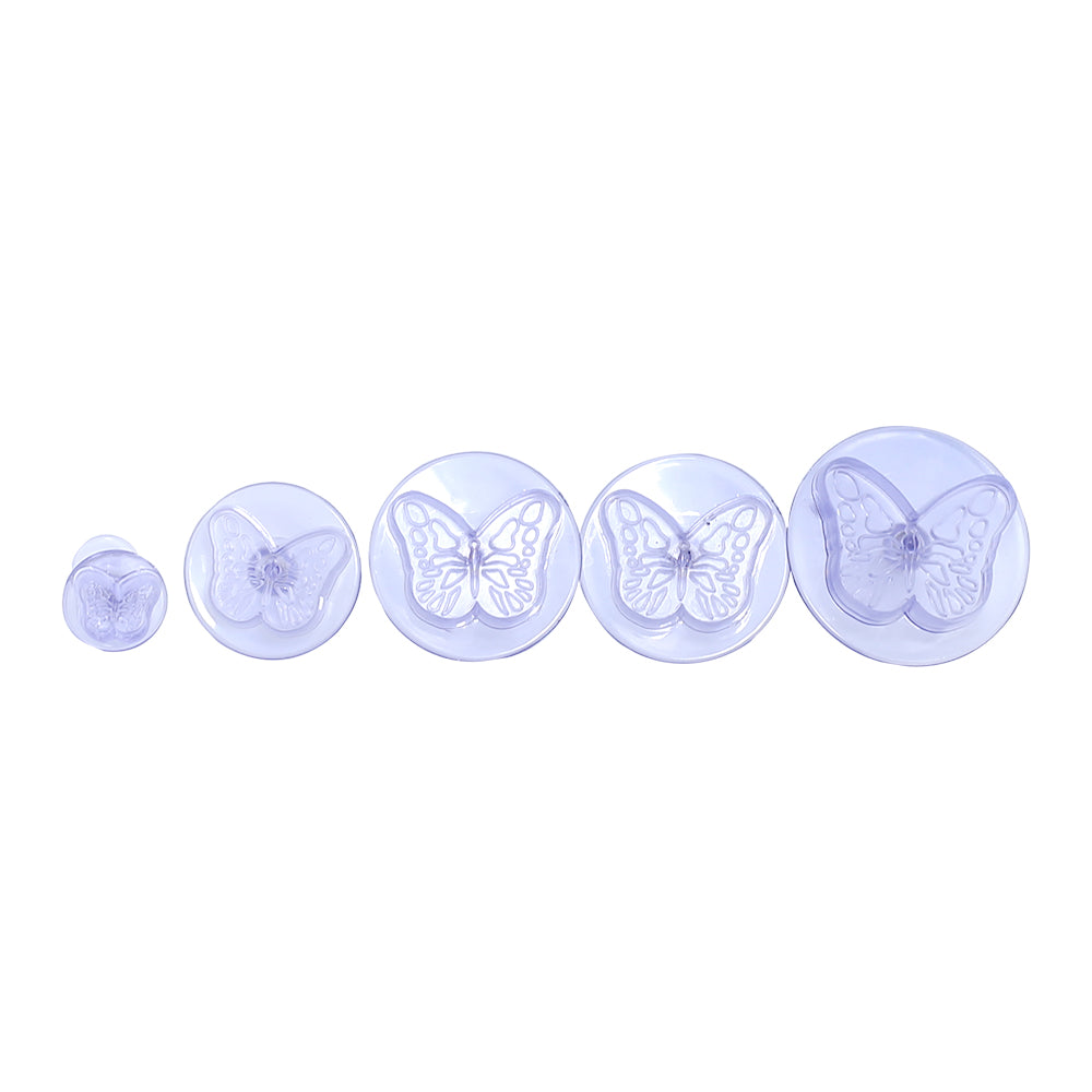 Acrylic Butterfly Plunger Cutter 5Pcs Set