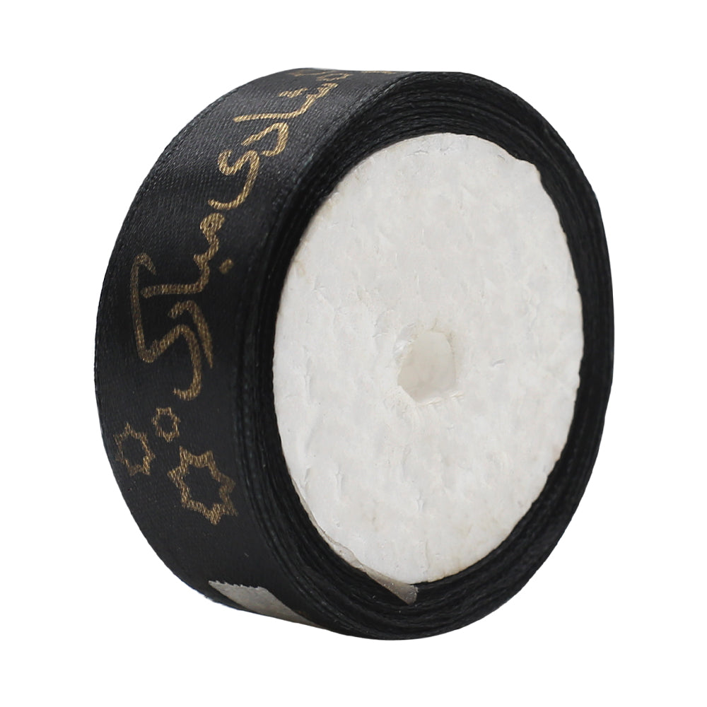 Shadi Mubarak Printed Ribbon Black