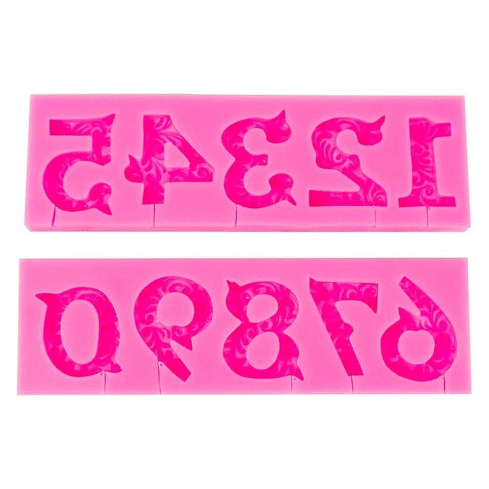 0 to 9 Numbers Lollipop Mold 2Pcs Set