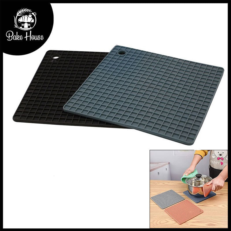 2pcs Square Hot Pot Mat Silicone