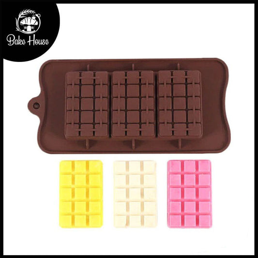 3 Cell Silicone Chocolate Bar Mold 3 Cavity