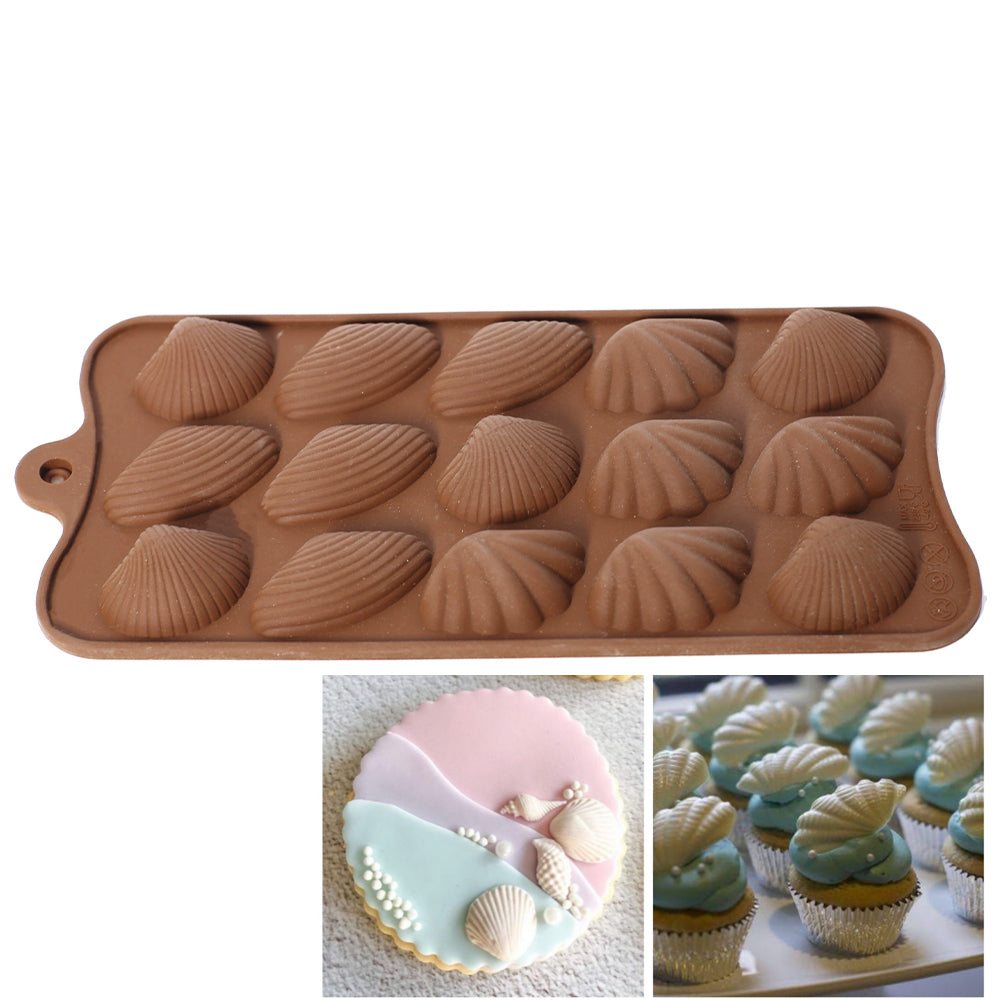3 Design Shell Silicone Chocolate Mold 15 Cavity