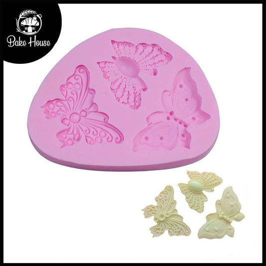 3 Different Butterflies Silicone Fondant Mold