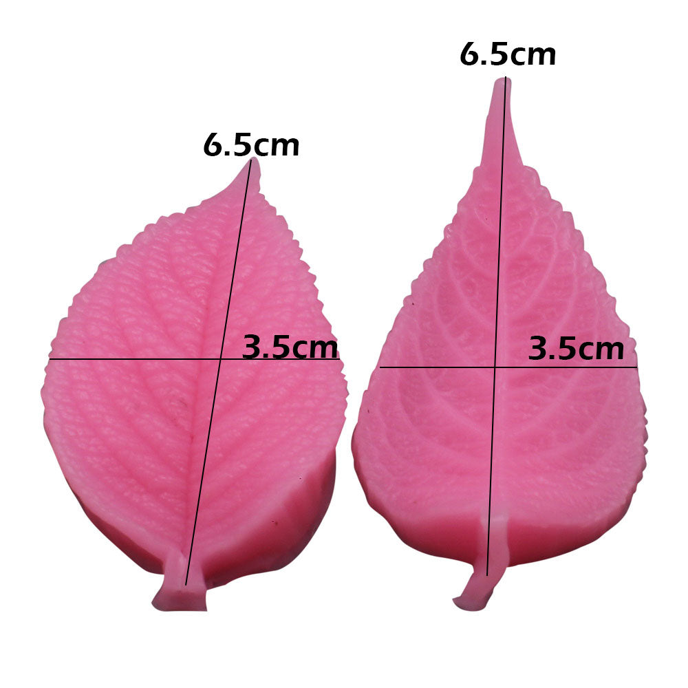 Hydrangea Leaf Silicone Fondant Mold 2 Pcs set