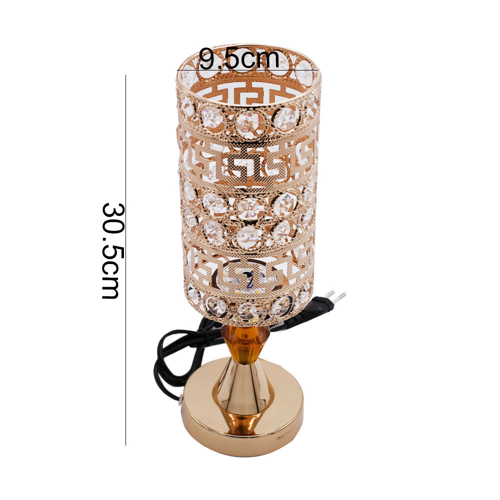 Round Rhinestones 3 Colors Changing Side Table lamp 9.5cm