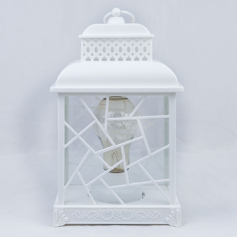Geometric Window Hut Style Fairy Led Bulb Lantern - Hanging and Tabletop Decoration