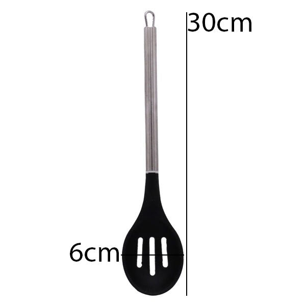 CONGAYO Silicone Slotted Spoon With Stainless Steel Handle