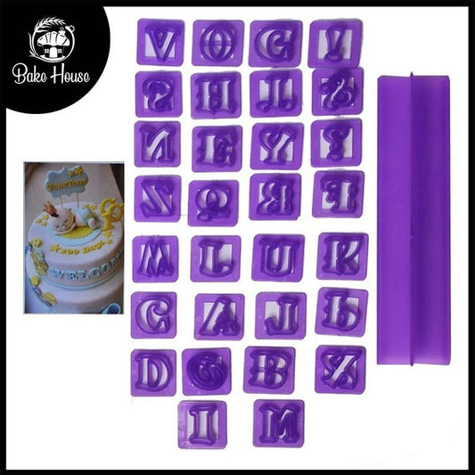 31-Piece Uppercase Alphabet Letter Cutter Set with Symbols - Plastic