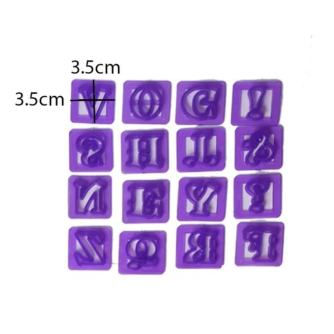 31-Piece Uppercase Alphabet Letter Cutter Set with Symbols - Plastic