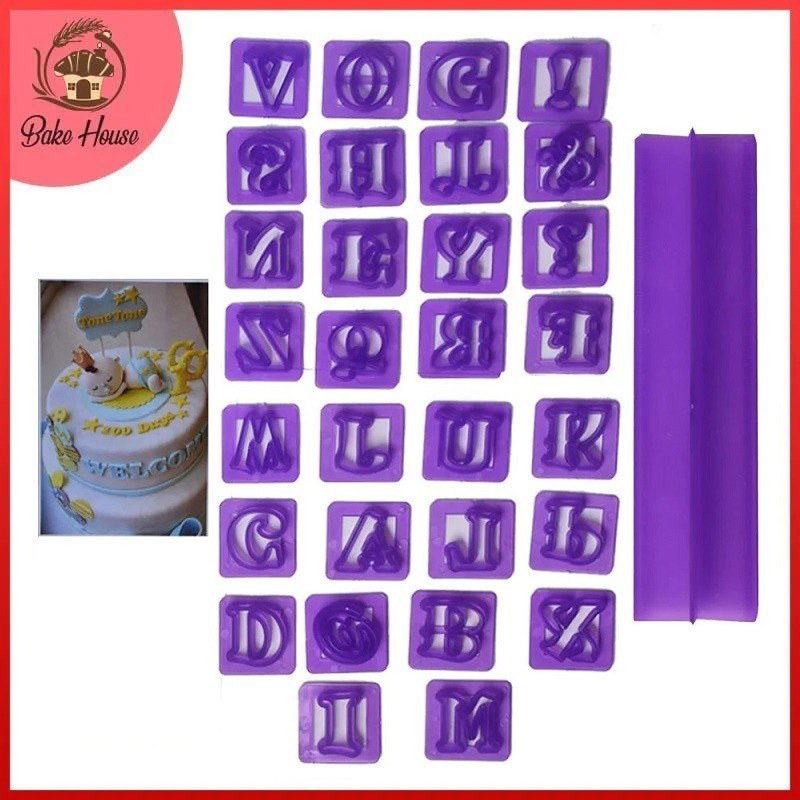 31-Piece Uppercase Alphabet Letter Cutter Set with Symbols - Plastic