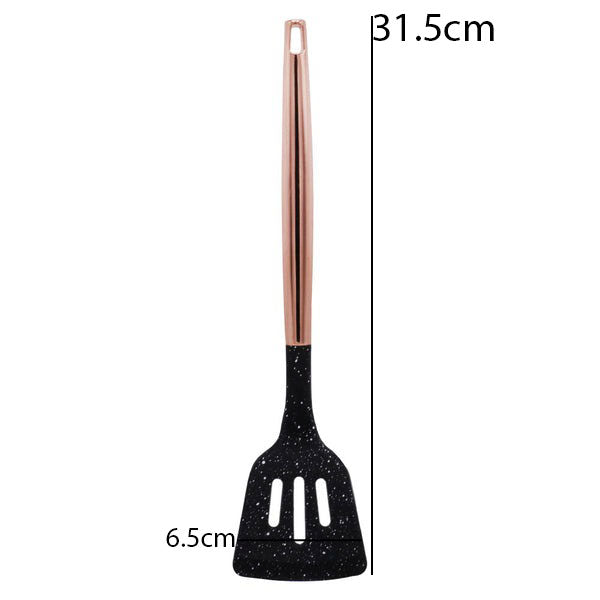 SHENGAYA Slotted Spatula Turner With Copper Handle