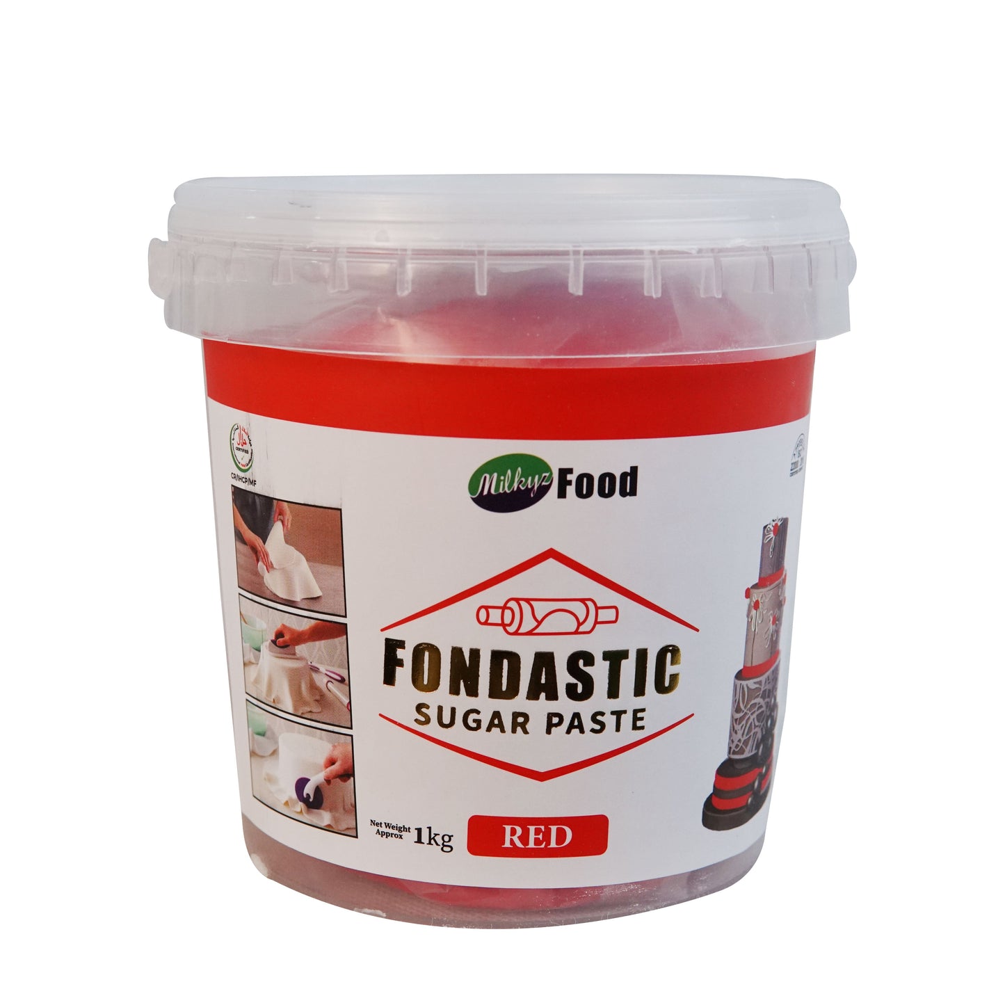 Milkyz Food Fondastic Red Fondant Sugar Paste 1Kg