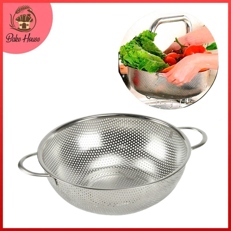 31CM Vegetable Strainer Bowl Stainless Steel with Handles