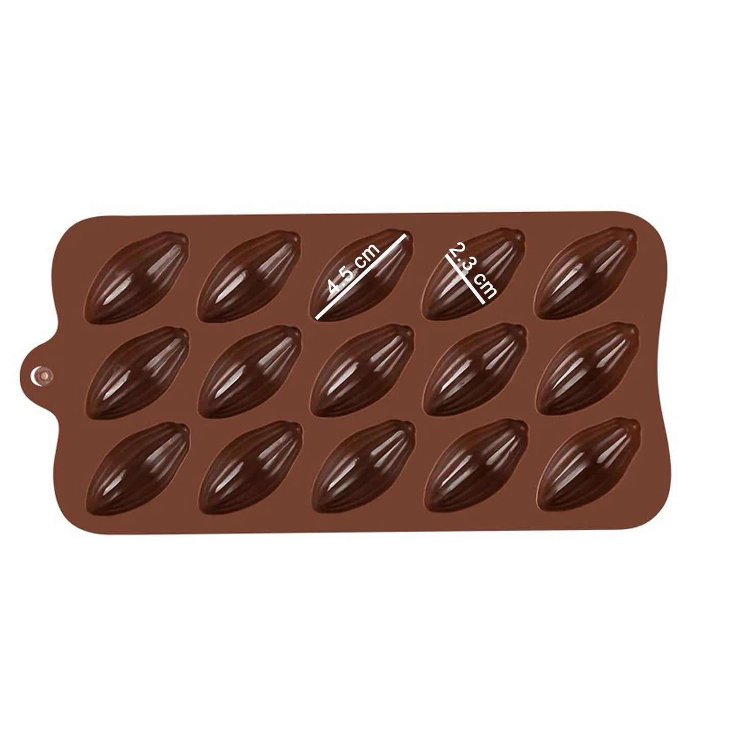 Cocoa Bean Silicone Fondant & Chocolate Mold 15 Cavity