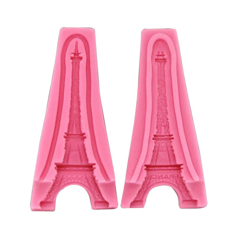 3D Eiffel Tower Silicone Fondant Mold 2Pcs Set