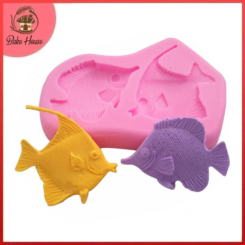 3D Fishes Silicone Fondant & Chocolate Mold 2 Cavity