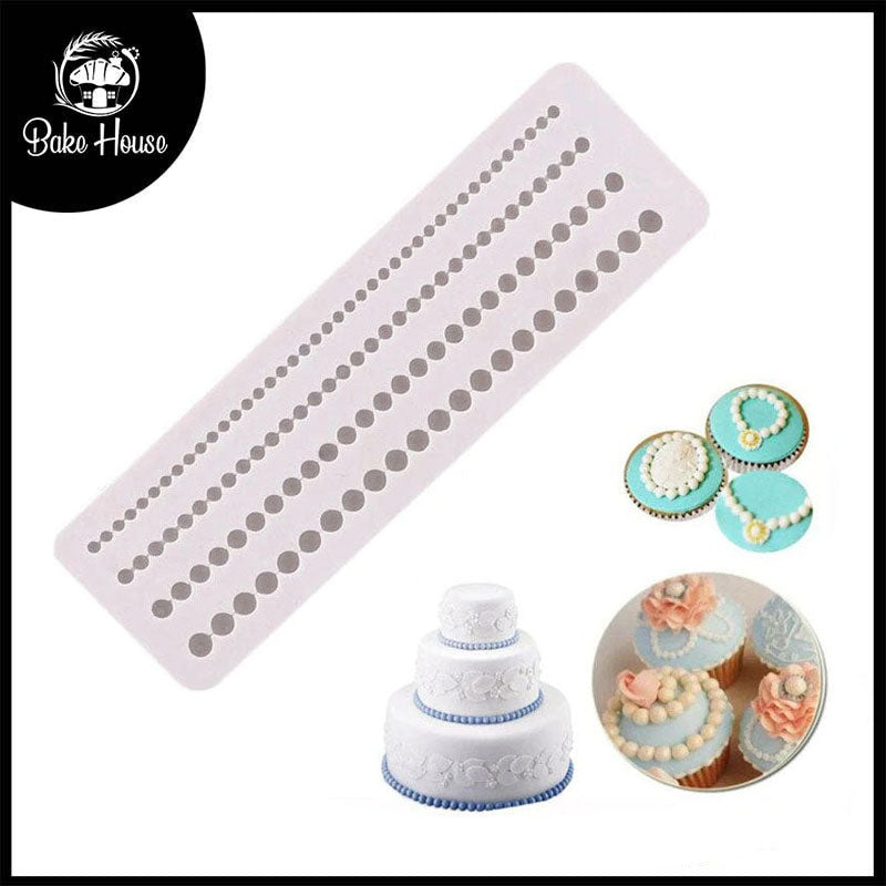 3D Pearl Beads Silicone Fondant Mold 4 Cavity Large