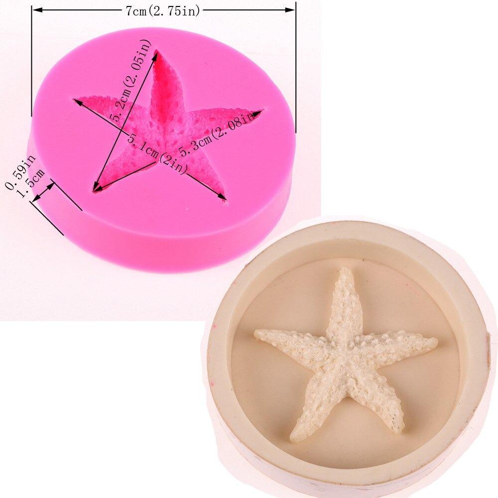 3D Starfish Silicone Fondant & Chocolate Mold