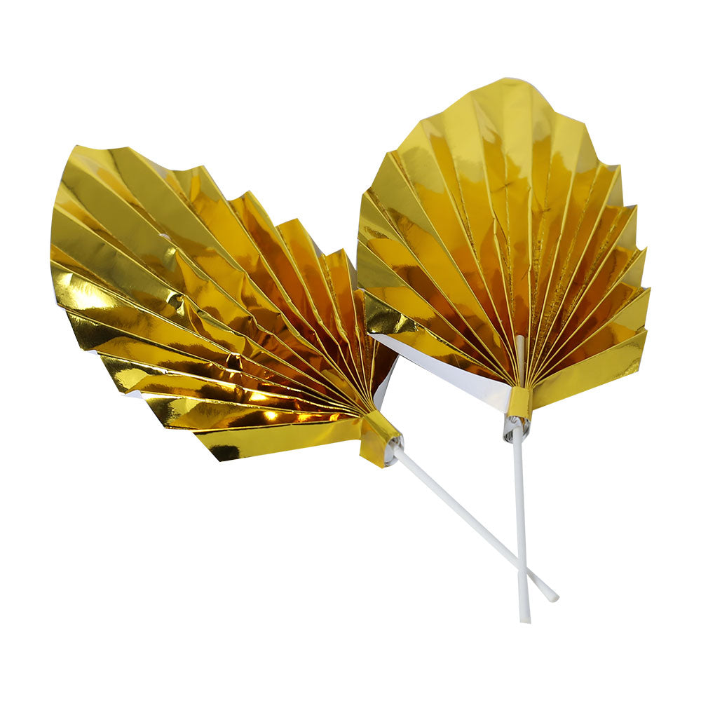 Palm Leave Yellow Cake Topper 2Pcs Set