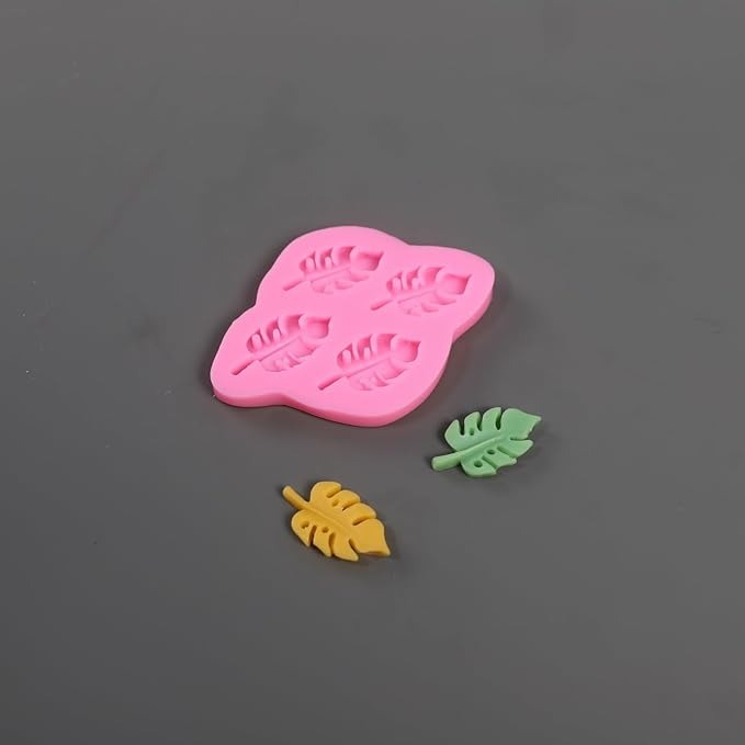 Tropical Leaf Silicone Fondant Mold 4 Cavity