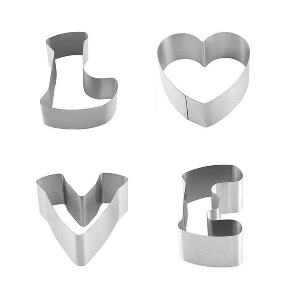 Love Cake Cutting Ring 4Pcs Set