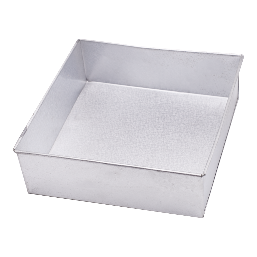 Square Cake Baking Mold Galvanized Steel Set Of 3Pcs