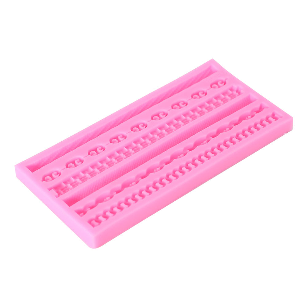 3D Knit Rope And Chain Silicone Fondant Mold 6 Cavity