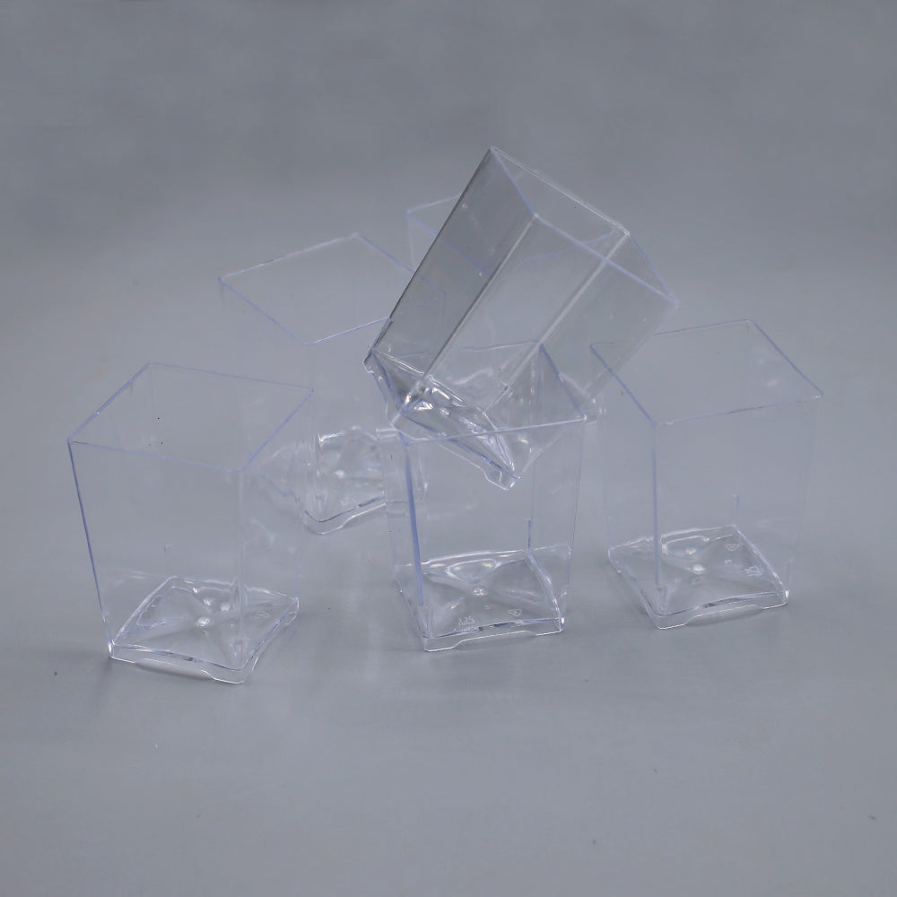 Square Short Glass 6 Pcs Set Large Size