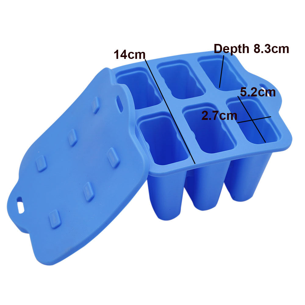 2 Design Popsicle Mold 6 Cavity