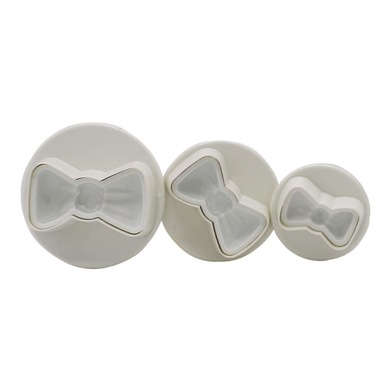 Bow Fondant Plunger Cutter 3Pcs Set