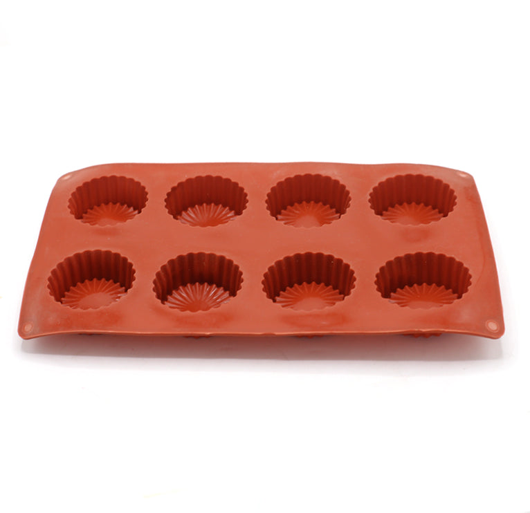Cookie Shape Silicone Baking Mold 8 Cavity