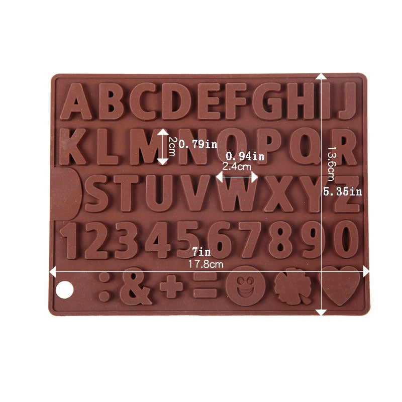 Alphabets, Number, Symbols And Emoji Chocolate Mold 43 Cavity