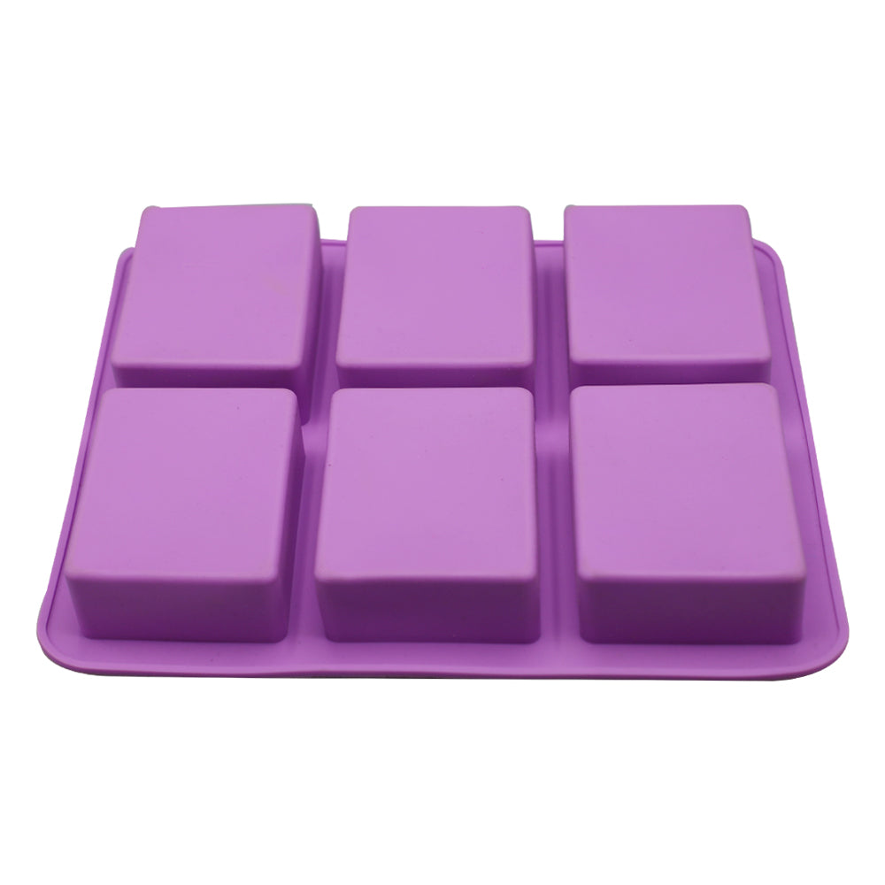 Embroidery Silicone Rectangle Soap Mold 6 Cavity