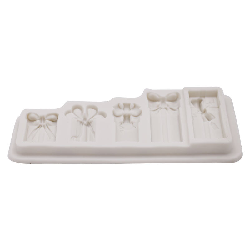 Gift Box Silicone Fondant Mold 5 Cavity