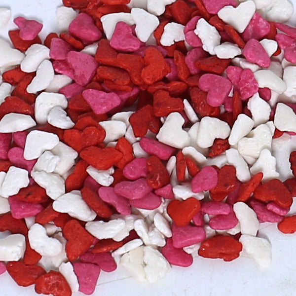 MR Bake Confetti Heart Mix Sprinkles (Red,Pink,White) – 90g Jar