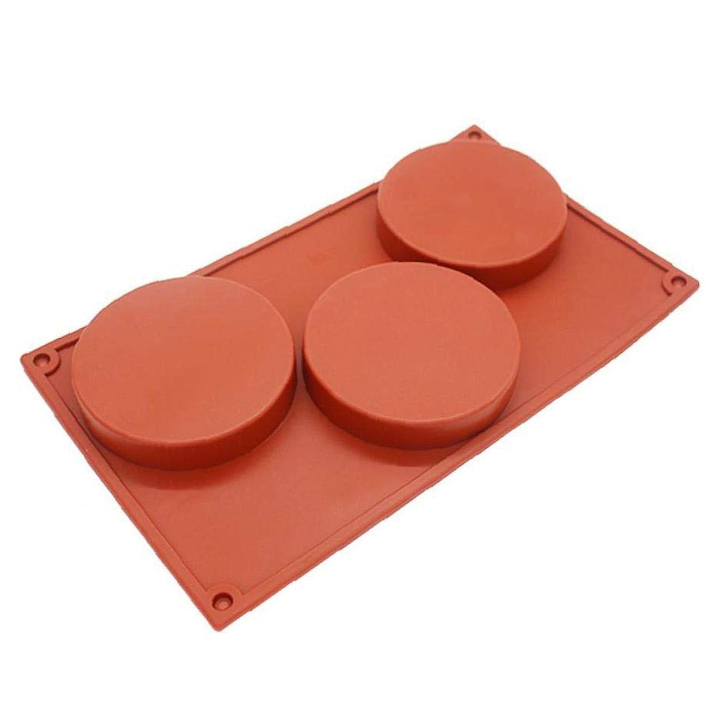 Disc Coaster Shape Silicone Chocolate Dessert Mold 3 Cavity