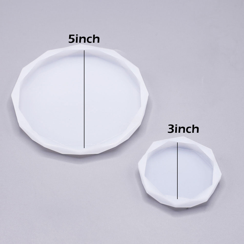 Round Diamond Cut Silicone Chocolate Mold 2 Pcs Set