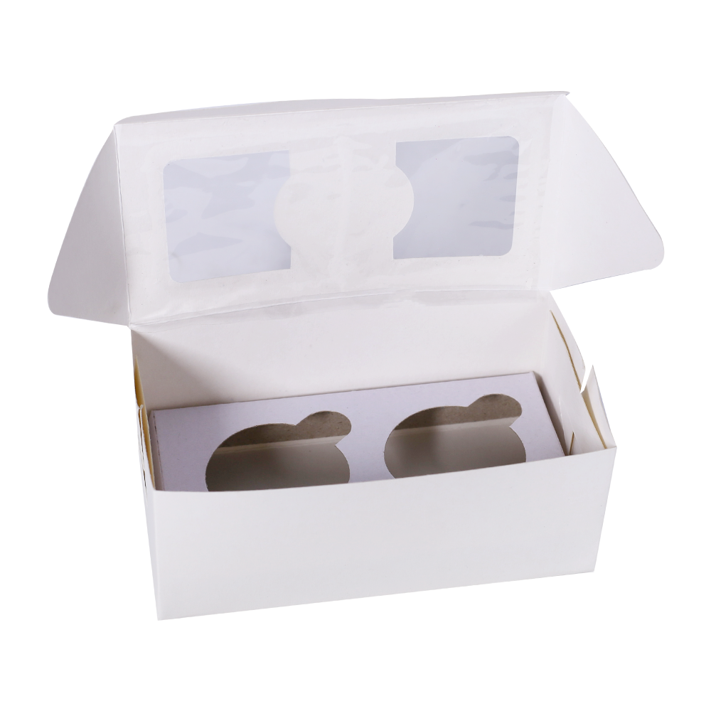 Cupcake Box 2 Cavity (18.5x9x7.5)cm